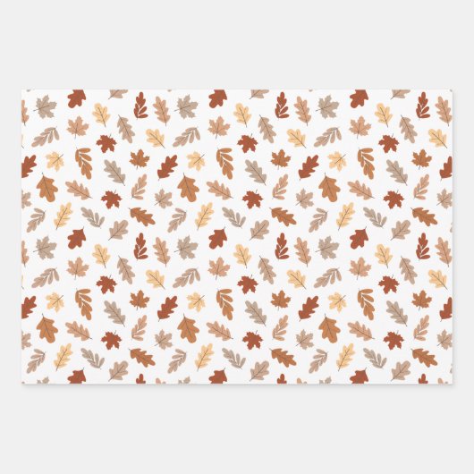 Cute Brown Feuilles d'automne Motif (Devant 2)