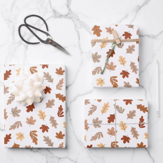 Cute Brown Feuilles d'automne Motif (Recto)