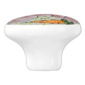 Cute Brown Green Bunny Rabbits Carrots Cute Keramische Knop (Zijkant)