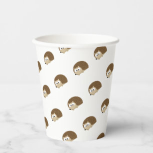 Cute Brown Hedégel Paper Cup Papieren Bekers