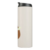 Cute Brown Hipster Fox Thermosbeker (Geroteerd rechts)