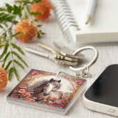 Cute Brown Horse Sleutelhanger (Voorkant Rechts)