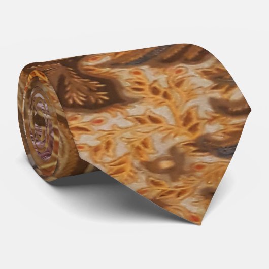 Cute  Brown Java Ethnic Batik Patroon Stropdas (Opgerold)