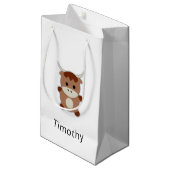 Cute Brown Koe Klein Cadeauzakje (Voorkant Gekanteld)