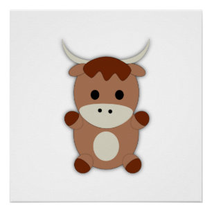 Cute Brown Koe Perfect Poster