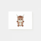 Cute Brown Koe Post-it® Notes (Voorkant)