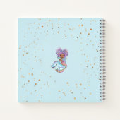 Cute Brown Mermaid Notitieboek (Achterkant)