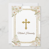 Cute Brown Mexican Baptism & First Birthday Kaart (Achterkant)