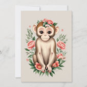 Cute Brown Monkey Bedankkaart (Voorkant)