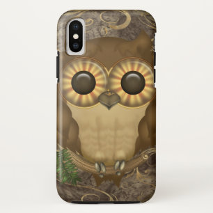 Cute Brown Owl iPhone X Hoesje