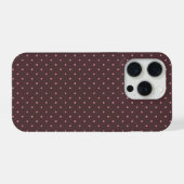 Cute Brown & Pink Polkadots Pattern Boho Polka iPhone Hoesje (Achterkant horizontaal)