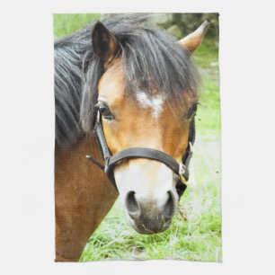 CUTE BROWN PONY THEEDOEK