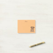 Cute Brown Puppy Post-it® Notes (Op bureau)