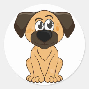 Cute Brown Puppy - Sticker