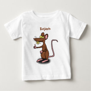 Cute brown rat duikt op cartoon