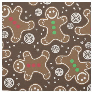 Cute Brown Red Green-kerstcadeautjes Stof