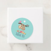 Cute Brown-sleuf onderaan bedankt Bedankjes Labels (In situ)