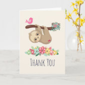 Cute Brown-sleuf onderaan bedankt Kaart (Gele Bloem)