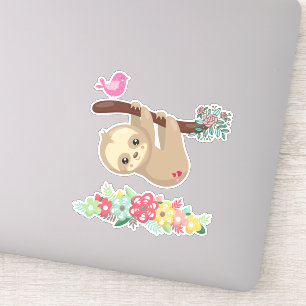 Cute Brown-sleuf onderaan Sticker