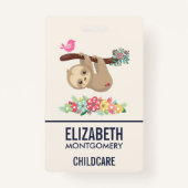 Cute Brown-sleuf ondersteboven Badge (Voorkant)