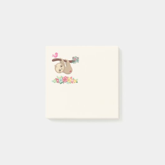 Cute Brown-sleuf ondersteboven Post-it® Notes (Voorkant)