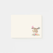 Cute Brown-sleuf ondersteboven Post-it® Notes (Voorkant)
