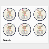 Cute Brown-sleuf ondersteboven Ronde Sticker (Vel)