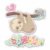 Cute Brown-sleuf ondersteboven Sticker (Voorkant)