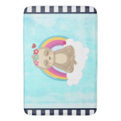 Cute Brown Sloth, Meditating on a Cloud Badmat (Voorkant Verticaal)