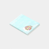Cute Brown Sloth, Meditating on a Cloud Post-it® Notes (Schuin)