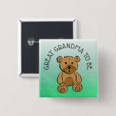 Cute Brown Teddy Bear Great GRANDMA om Button te w (Voorkant /achterkant)