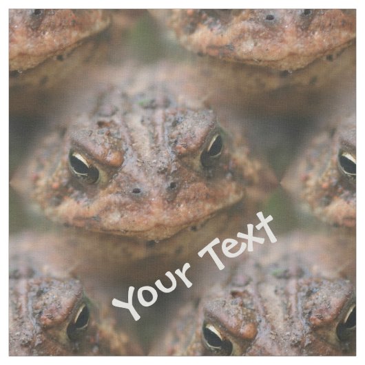 Cute Brown Toad Face Animal Pattern Stof (Swatch)