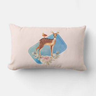 Cute Brown Waterverf Deer Rustic Elegance Kussen