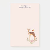 Cute Brown Waterverf Deer Rustic Post-it® Notes (Voorkant)