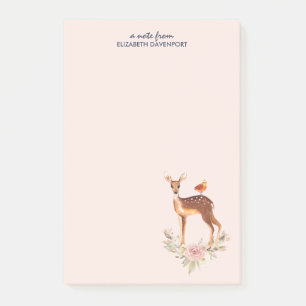 Cute Brown Waterverf Deer Rustic Post-it® Notes