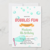 Cute bubbels leuke uitnodiging (Voorkant)