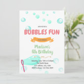 Cute bubbels leuke uitnodiging (Staand voorkant)