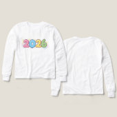 Cute Bubble 2026 Typographie – Pastel Gloss Candy (Motif Recto et Verso)