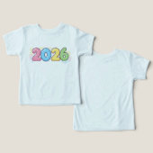 Cute Bubble 2026 Typography – Candy Gloss Pastel  (Design Recto & Verso)