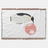 Cute Bubble Gum Penguin Blowble Bubble Deken (Voorkant)