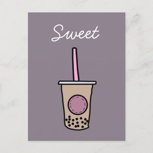 Cute bubble tea briefkaart (Voorkant)