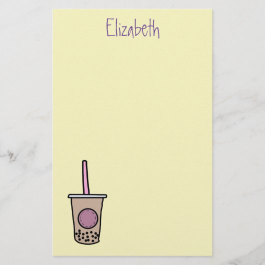 Cute bubble tea briefpapier (Voorkant)