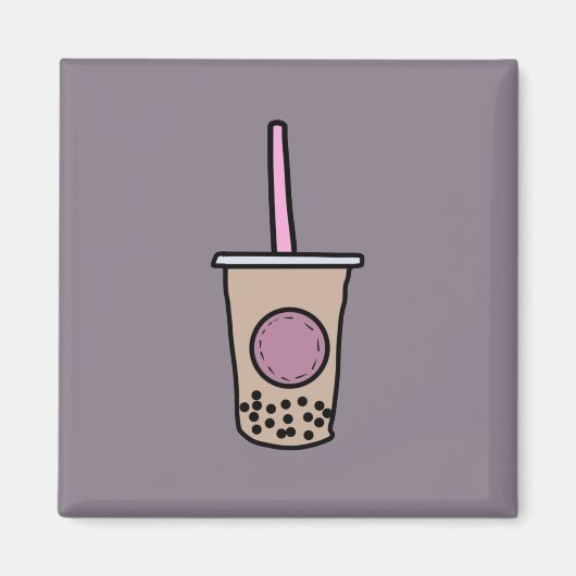 Cute bubble tea magneet (Voorkant)