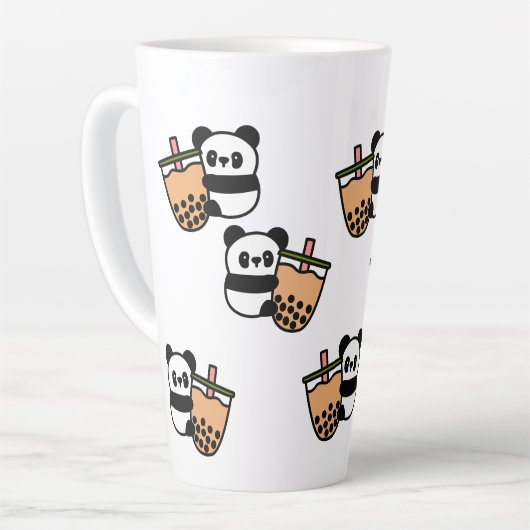 Cute Bubble Tea & Panda Beer Latte Mok (Linkerhoek)