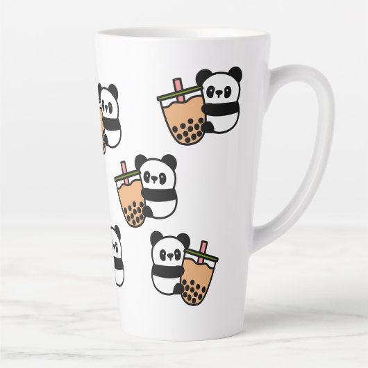 Cute Bubble Tea & Panda Beer Latte Mok (Rechts)