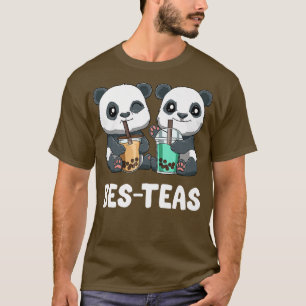 Cute Bubble Tea Pandas Funny Boba Tea 70 T-shirt