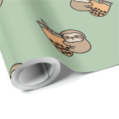 Cute Bubble Tea & Sloth Cadeaupapier (Rol Hoek)