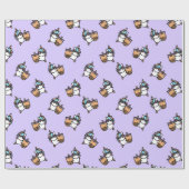 Cute Bubble Tea & Unicorn Cadeaupapier (Vlak)