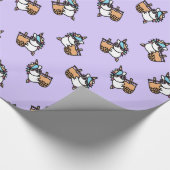 Cute Bubble Tea & Unicorn Cadeaupapier (Hoek)