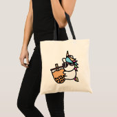 Cute Bubble Tea & Unicorn Tote Bag (Voorkant (product))